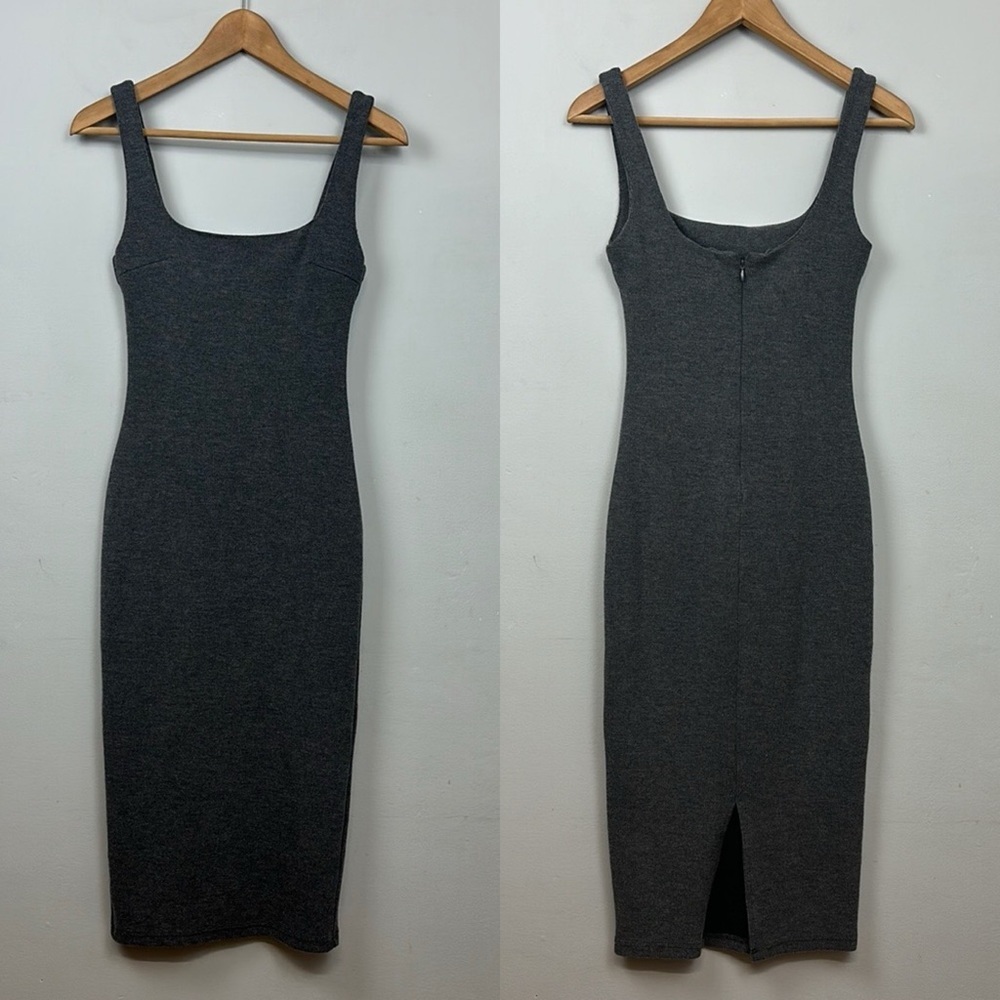 NUDE Gray Midi Dress
